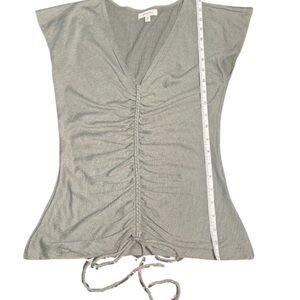 Sage Ruched V-Neck Top